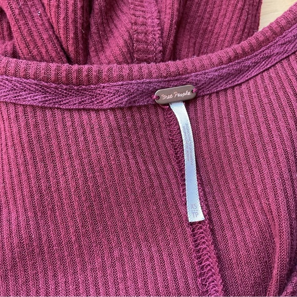 Free‎ People Ribbed Short Sleeve Flowy Tunic Top Size XS - Picture 6 of 7